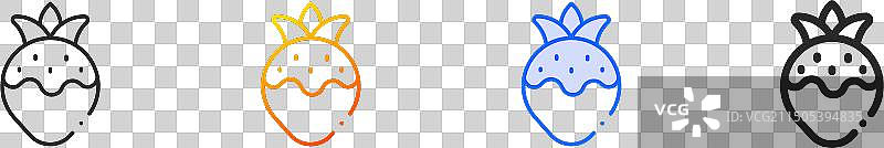 蓝色渐变巧克力图标图片素材