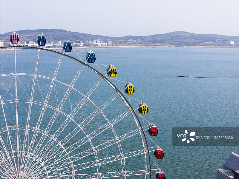 青岛西海岸新区琴岛之星摩天轮图片素材