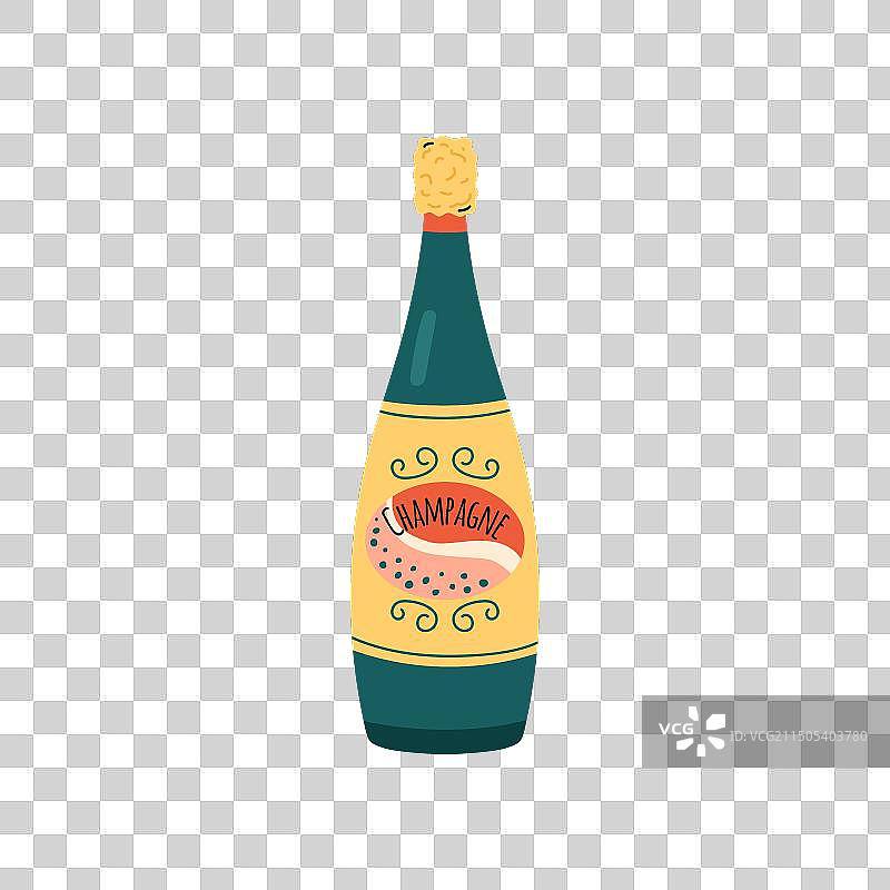 开启香槟瓶的节日艺术图片素材