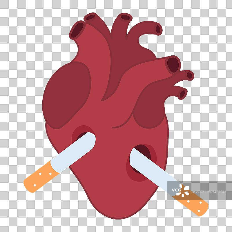 吸烟导致心脏受损图片素材