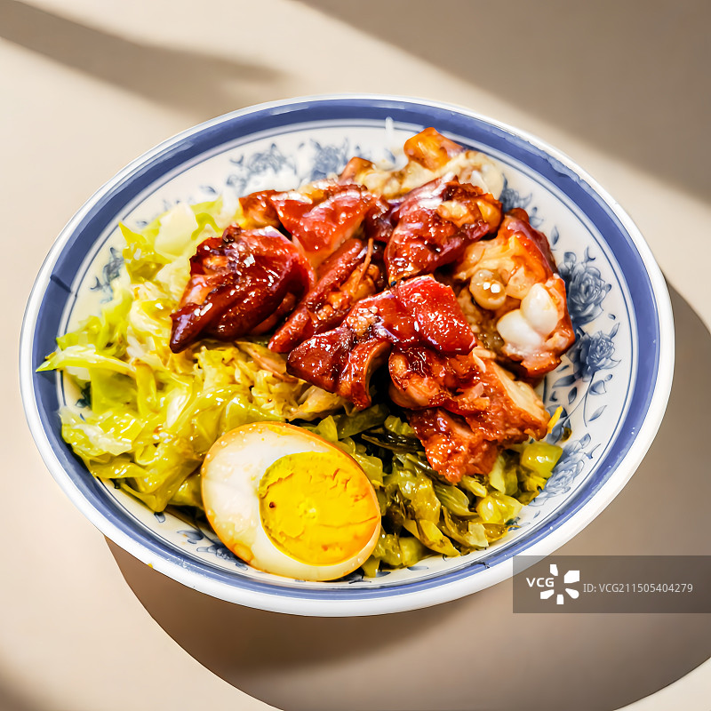 一碗猪脚饭的特写图片素材