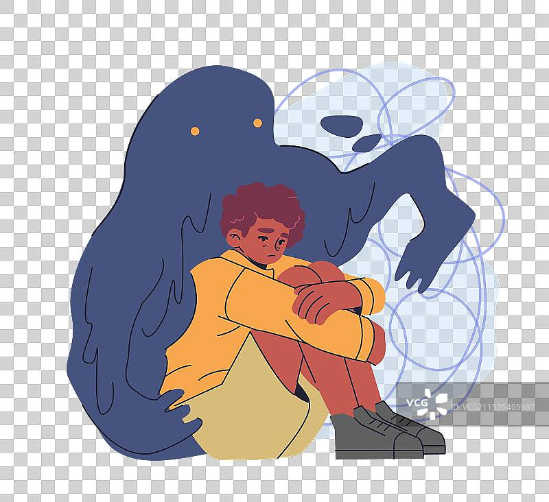 心理健康问题抽象概念图片素材