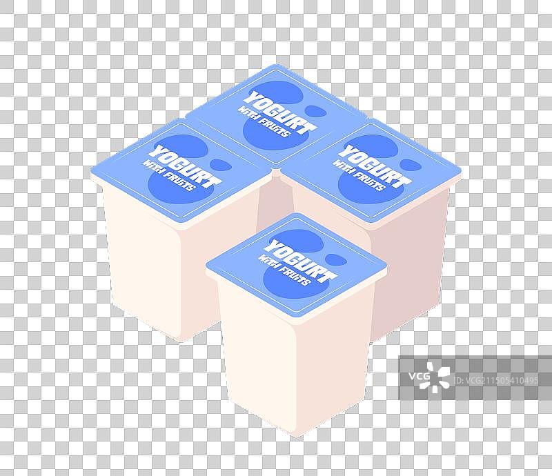 四个酸奶包装图片素材