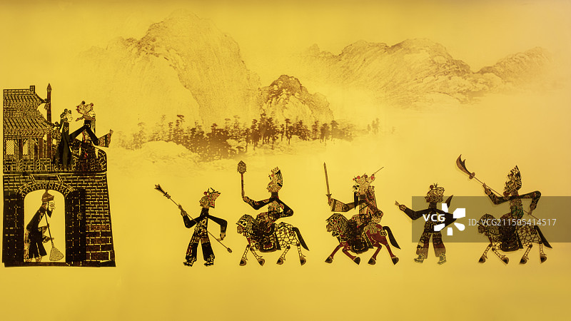 清代皮影唐山皮影传统剧空城计图片素材