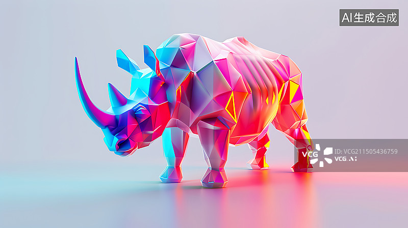 【AI数字艺术】透明玻璃感动物图标背景图片素材