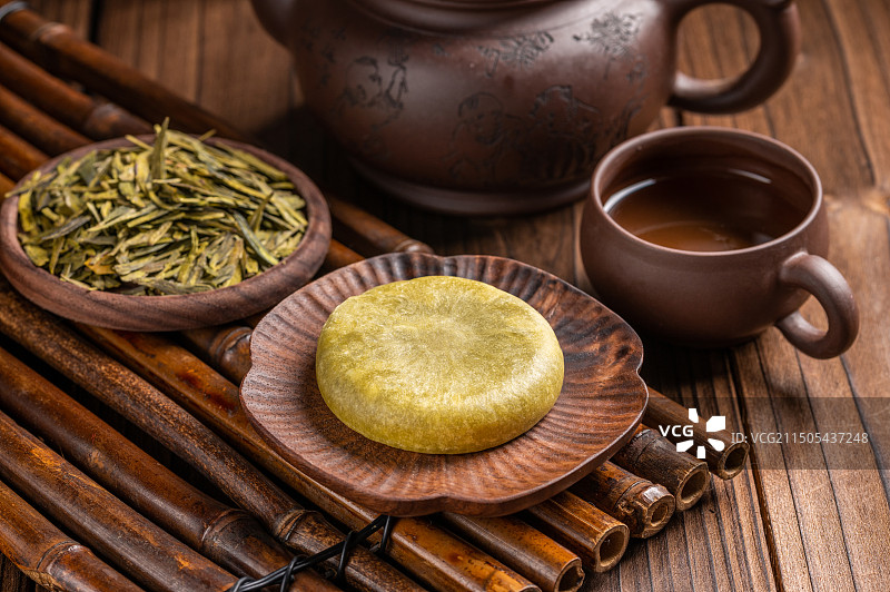 抹茶酥饼图片素材