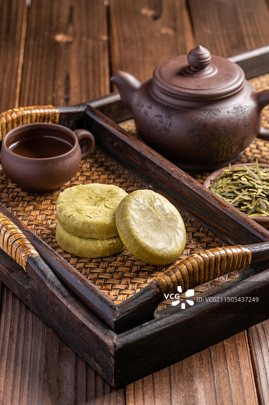 抹茶酥饼图片素材