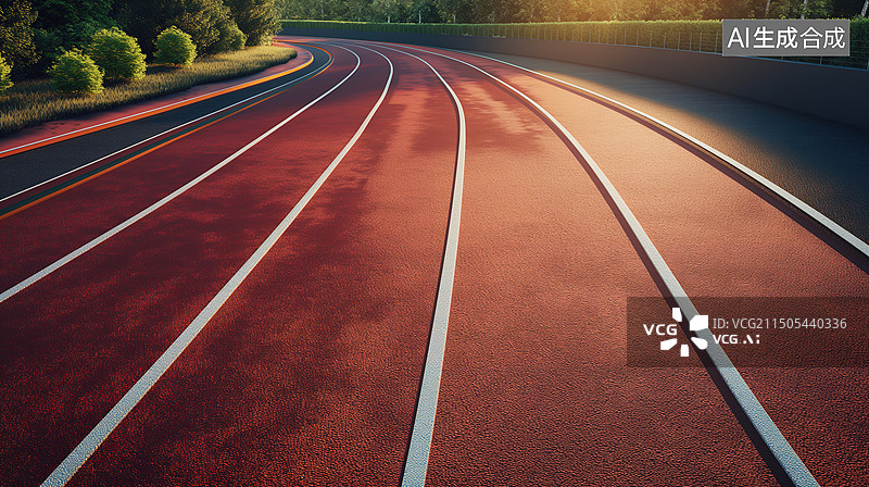 【AI数字艺术】塑胶跑道特写图片素材