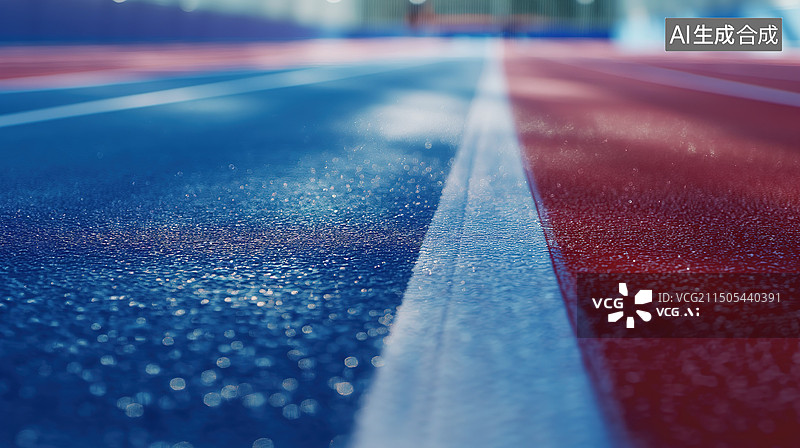 【AI数字艺术】塑胶跑道特写图片素材