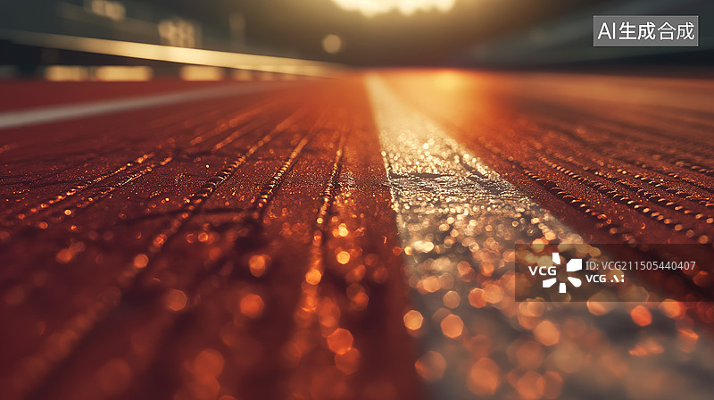 【AI数字艺术】塑胶跑道特写图片素材
