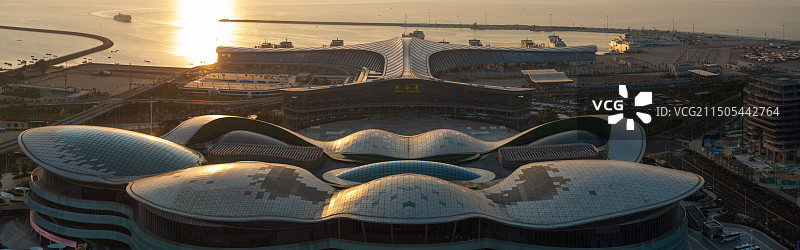 海南海口国际免税城航拍图片素材