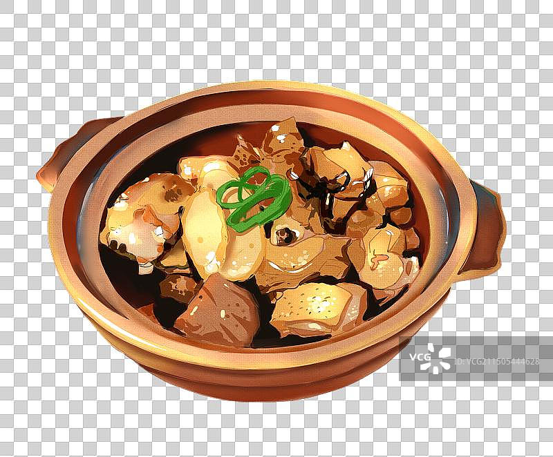 泉州美食姜母鸭手绘元素图片素材