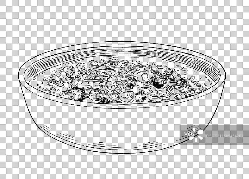 面线糊线稿泉州美食手绘元素图片素材