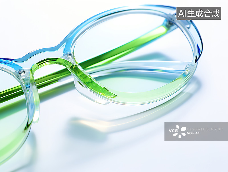 【AI数字艺术】一副眼镜的特写图片素材
