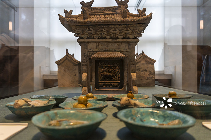 大英博物馆藏文物：明代房屋建筑模型和祭祀场景图片素材