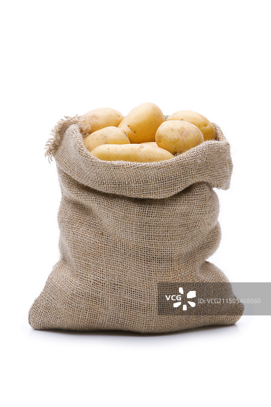 马铃薯土豆白色背景图片素材