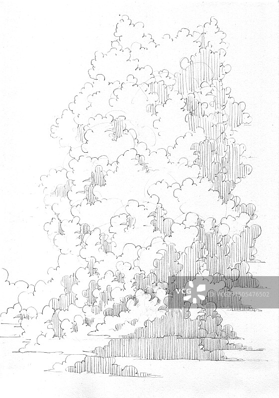 线描云图片素材