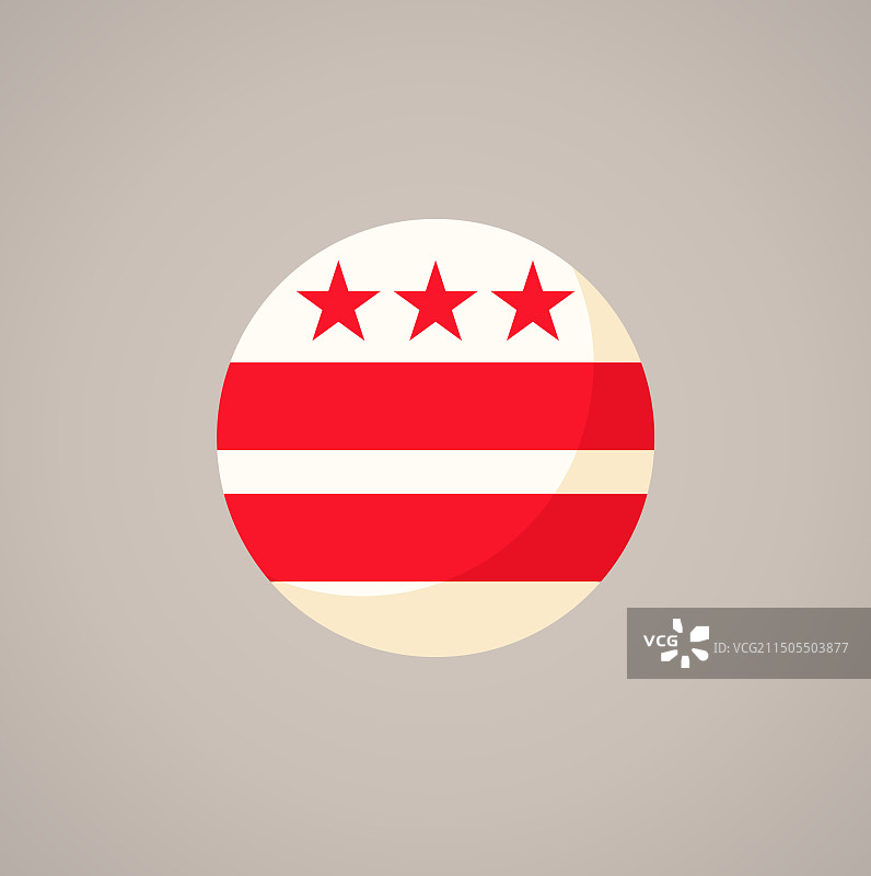 华盛顿特区圆形旗帜图片素材