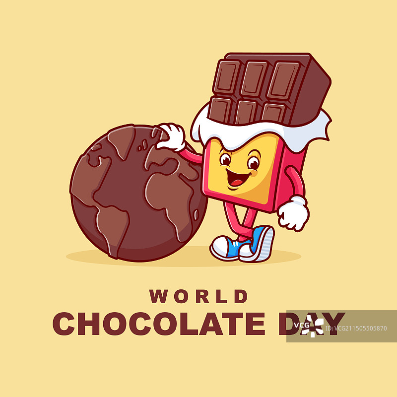 世界巧克力日手绘图案图片素材