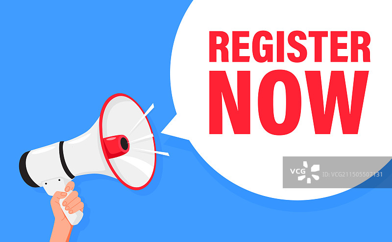 手持扩音器喇叭登记投票图片素材