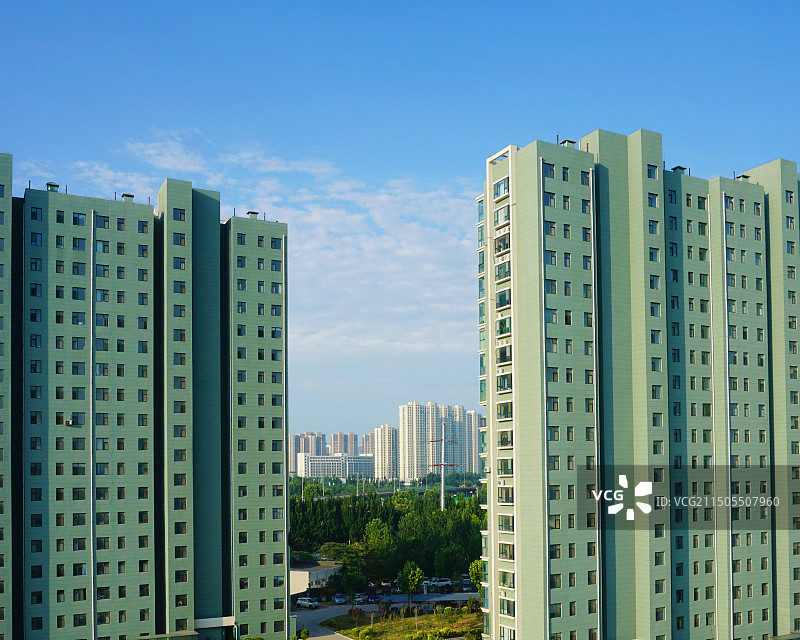 潍坊寒亭  住宅  远近高低各不同图片素材