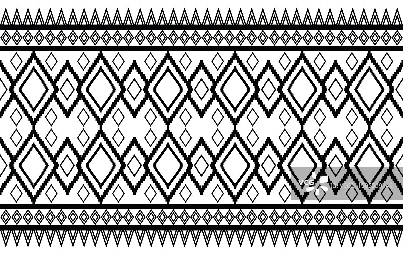 黑白几何民族风无缝图案图片素材
