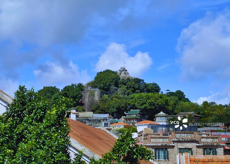 鼓浪屿日光岩下的居住区建筑图片素材