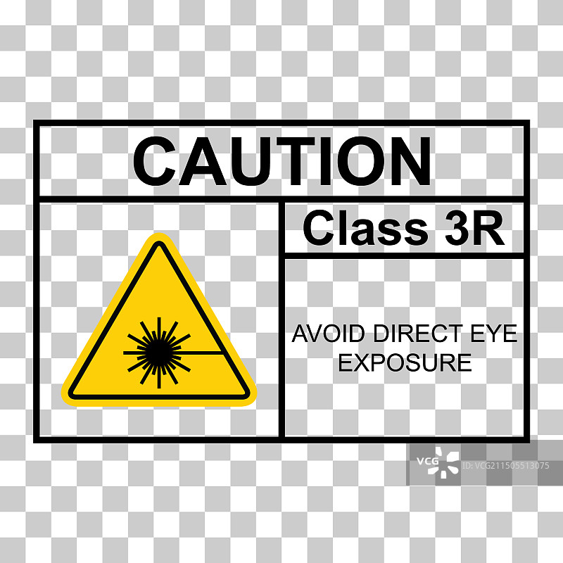 激光辐射危险3R等级标签图标安全图片素材
