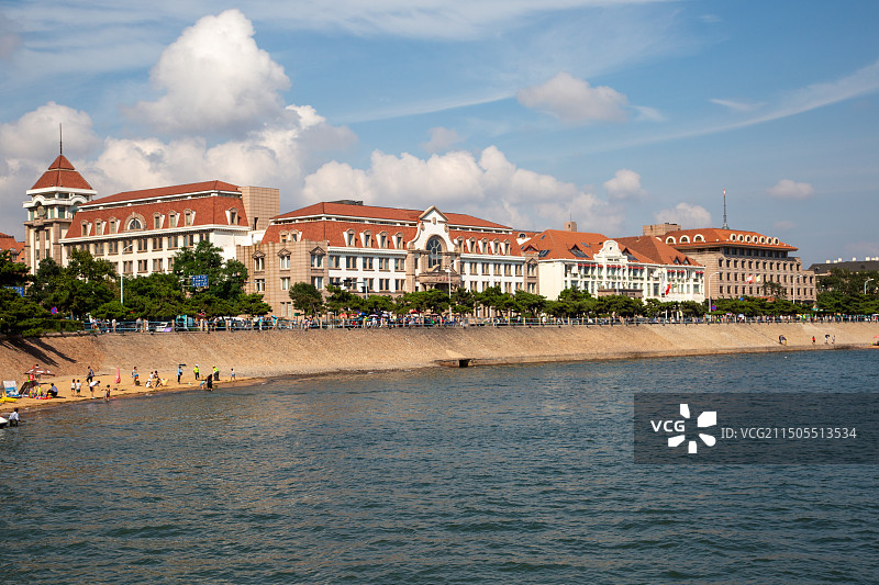 青岛风光 栈桥附近图片素材