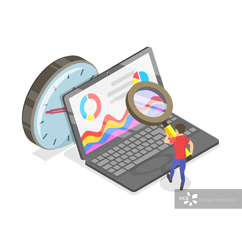 2.5D营销示意图图片素材