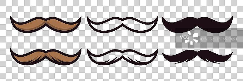 时髦胡须卡通脸派对装饰图片素材