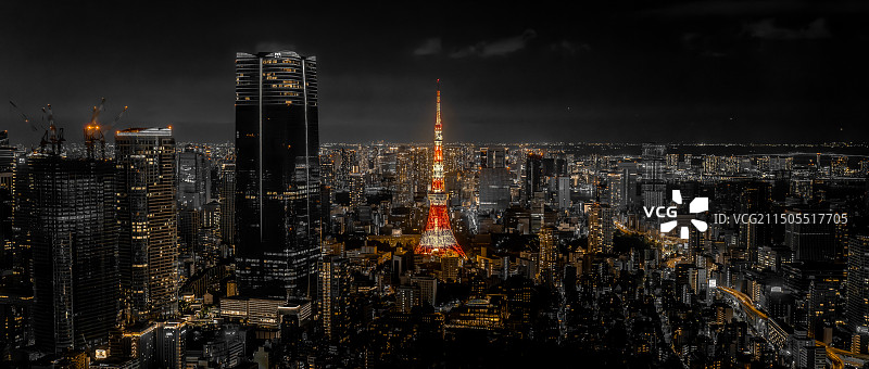 六本木森大厦下东京塔图片素材