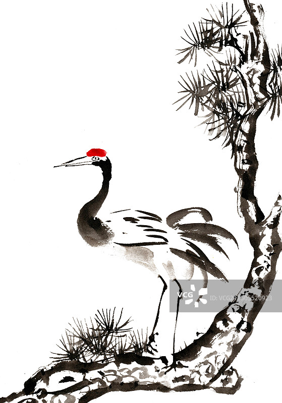 松鹤延年图片素材