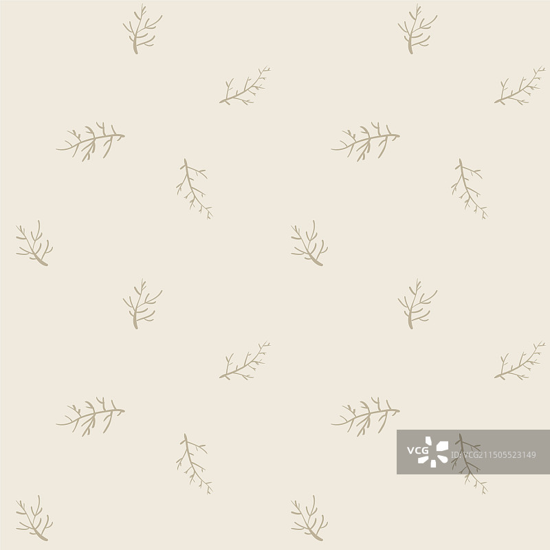 植物小枝无缝背景图案图片素材