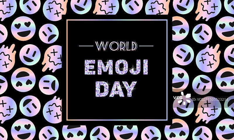 世界表情符号日背景模板图片素材