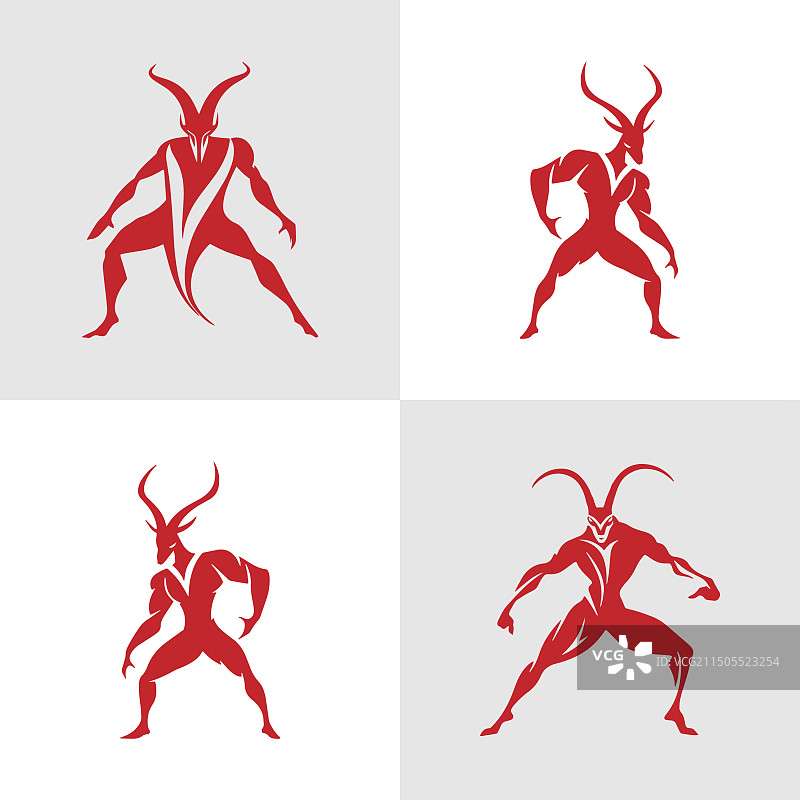 抽象恶魔轮廓logo图标图片素材