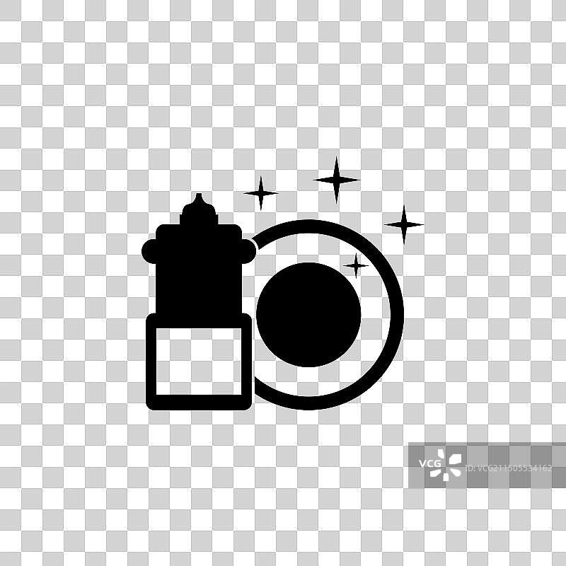 用洗洁精清洗餐盘图片素材