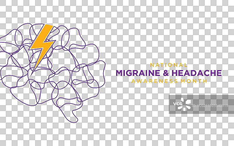 国家偏头痛宣传月图片素材