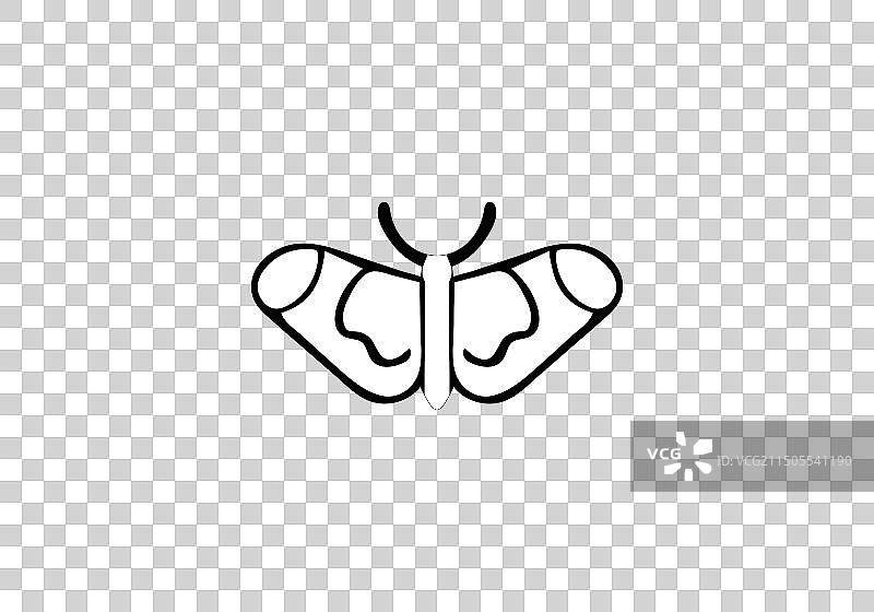 极简风格蓑蛾图标设计图片素材