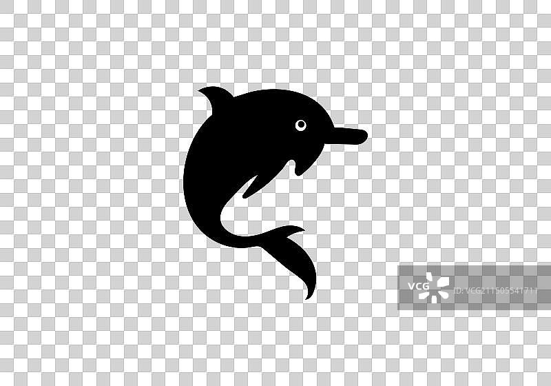 极简风格的亚马逊河粉色海豚图片素材