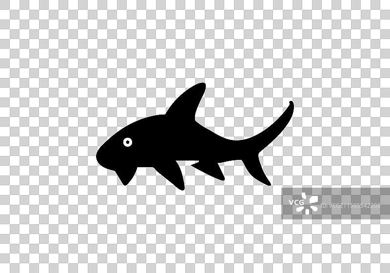 极简风格天使鲨图标设计图片素材