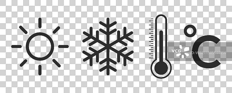 天气与温度图标合集图片素材