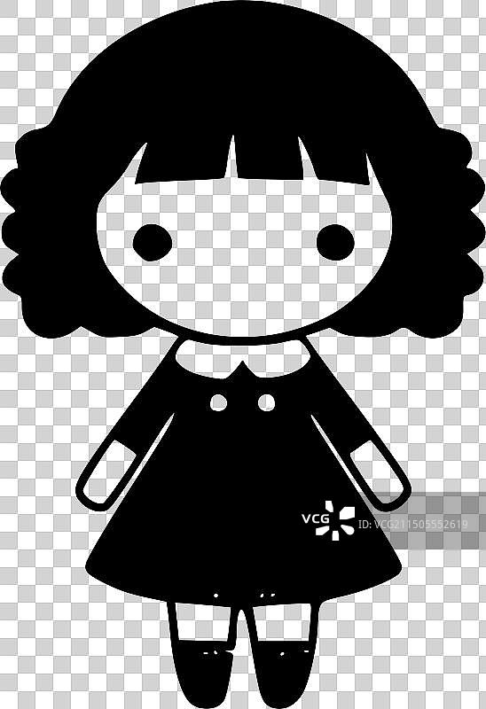 娃娃 - 简约扁平风格Logo图片素材