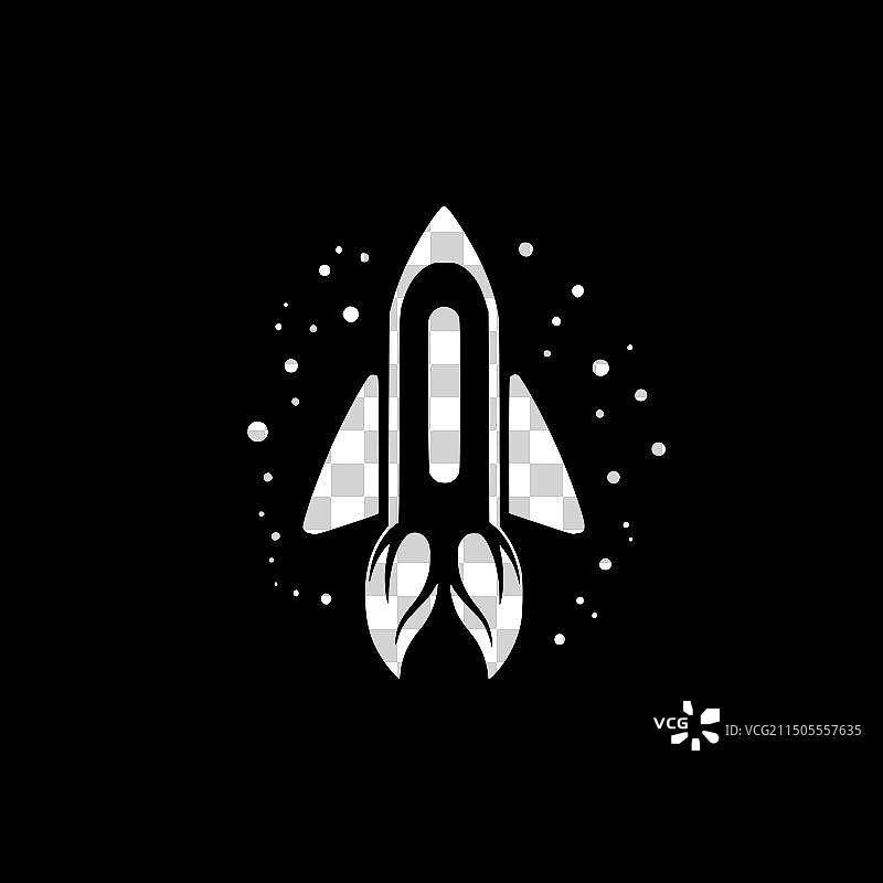 高品质火箭logo，适合T恤图片素材