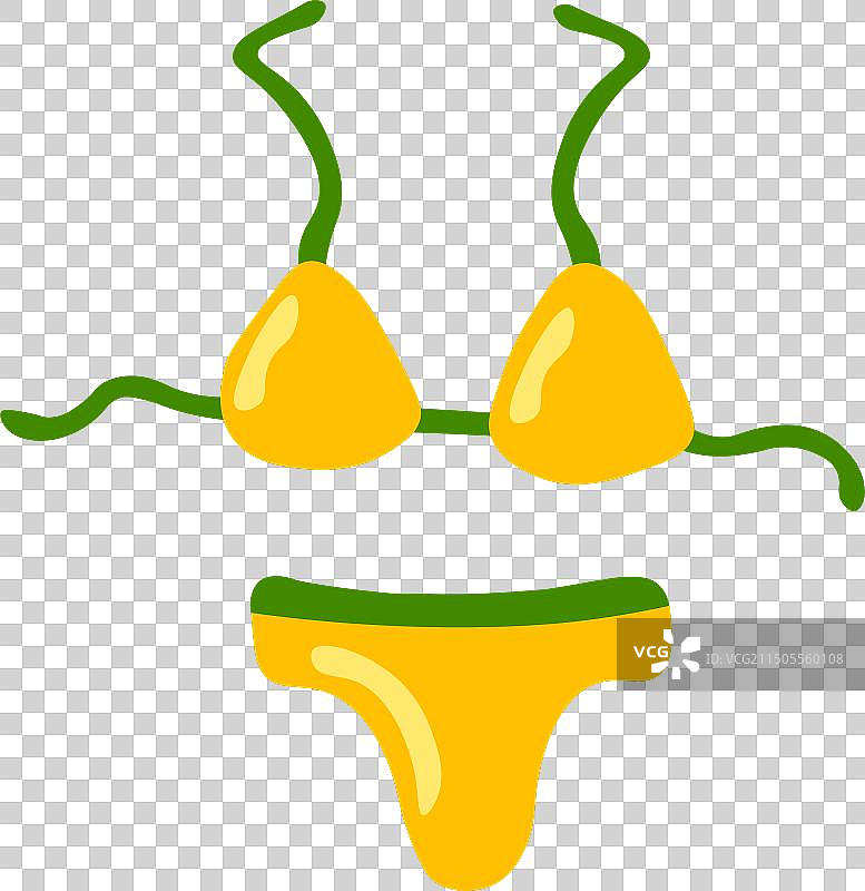 海滩泳衣比基尼，无忧无虑的女性海滩装图片素材