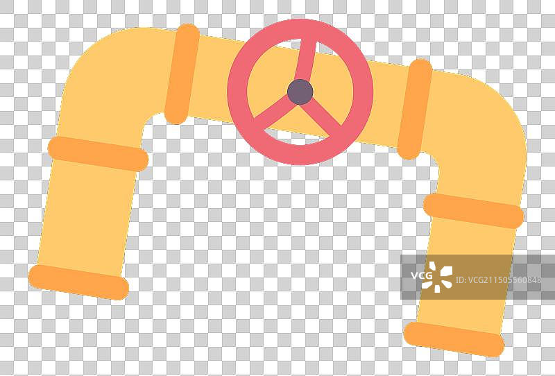 带红色阀门的扁平化石油管道设计图片素材