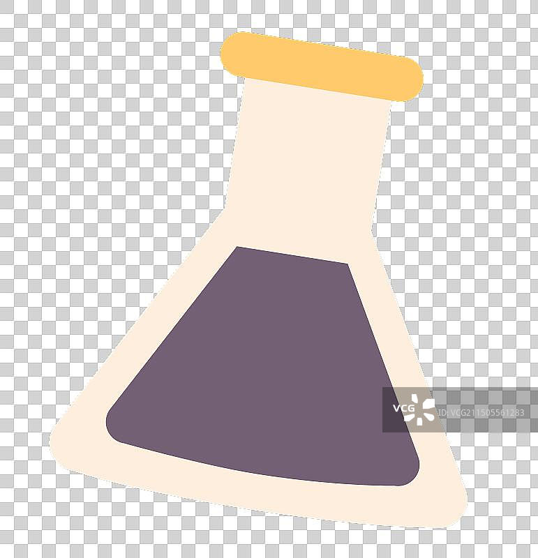 烧瓶黑色油扁平风格实验室图片素材