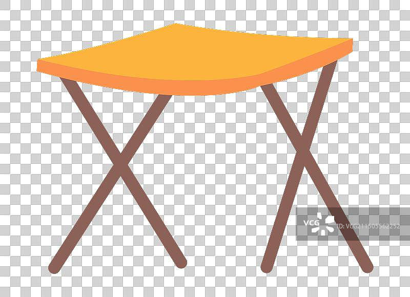 扁平设计便携式露营折叠桌图片素材