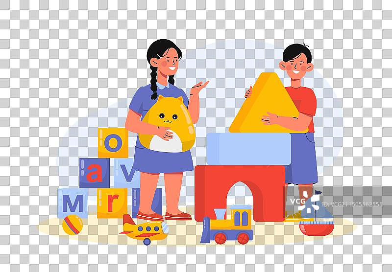 玩玩具的儿童图片素材