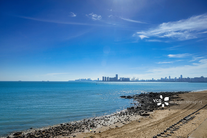 海南省海口市西秀海滩公园（观景台和钟楼）图片素材